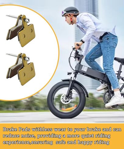 2 Pairs E-Bike Front&Rear Brake Pads Fits for Ridstar Q20 MINI / H20 / Q20 Lite Electric Bike Accessories in Saudi Arabia
