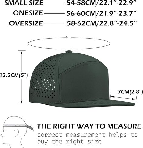 Performance Snapback Hats for Men Women,Flat Bill Cap,Golf,Running,Workout in Saudi Arabia