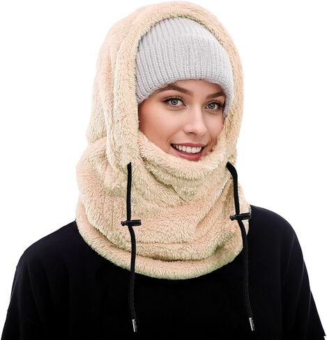 Balaclava Winter Men's and Women's Ski Masks - Outdoor Windproof Warm Hat, Ideal Winter Mask and Hooded Scarf in Saudi Arabia