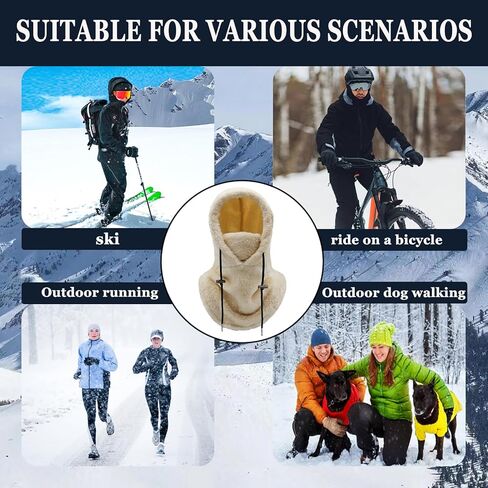 Balaclava Winter Men's and Women's Ski Masks - Outdoor Windproof Warm Hat, Ideal Winter Mask and Hooded Scarf in Saudi Arabia
