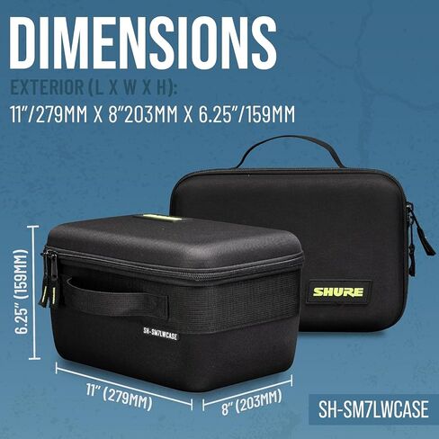 Shure by Gator Pro Lite Series Microphone Case with Form Fitted Interior for SM7 Series Mics; (SH-SM7LWCASE) in Saudi Arabia