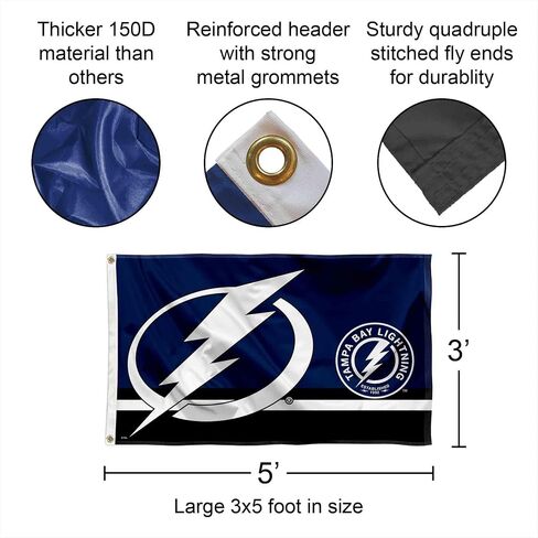 Tampa Bay Lightning Logo Insignia 3x5 Feet Banner Flag in Saudi Arabia