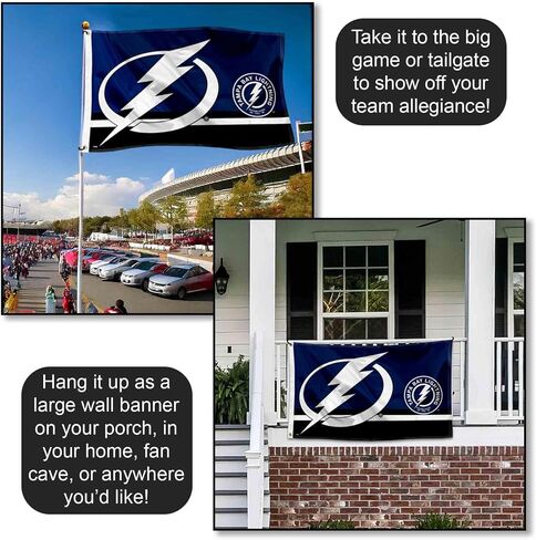 Tampa Bay Lightning Logo Insignia 3x5 Feet Banner Flag in Saudi Arabia