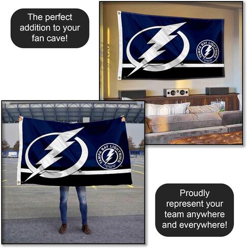 Tampa Bay Lightning Logo Insignia 3x5 Feet Banner Flag in Saudi Arabia