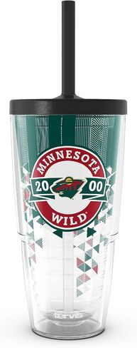 Tervis NHL Minnesota Wild - Shatter Made in USA Double Walled Insulated Tumbler Travel Cup Keeps Drinks Cold & Hot, 24oz with Straw Lid, Classic in Saudi Arabia