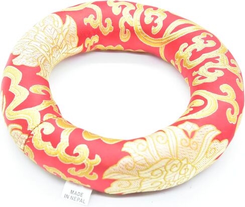 7 inch Silk Ring Cushion Perfect to hold for size 9" to13" Bowls made in Nepal (Red) in Saudi Arabia
