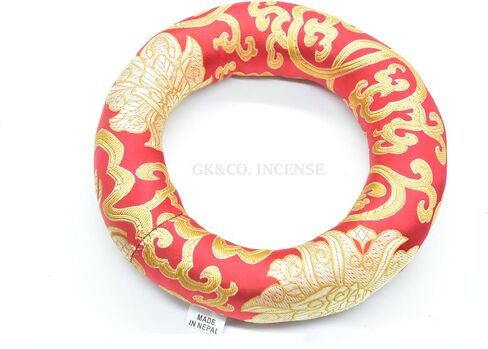 7 inch Silk Ring Cushion Perfect to hold for size 9" to13" Bowls made in Nepal (Red) in Saudi Arabia