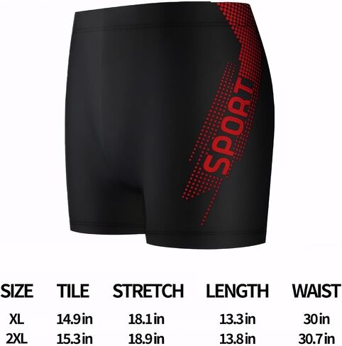 Men's Flat cornered Plus Fat Adult Men's Swimsuit hot Spring Plus Size Swimming Pants XL, 1pack, red in Saudi Arabia