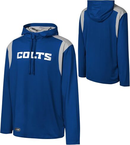 Outerstuff NFL Men's Long Sweep Pullover Hoodie, Official Licensed Gear, for Football Fans in Saudi Arabia