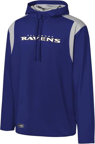 Outerstuff NFL Men's Long Sweep Pullover Hoodie, Official Licensed Gear, for Football Fans in Saudi Arabia