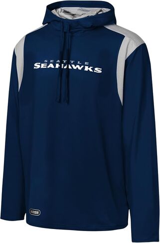 Outerstuff NFL Men's Long Sweep Pullover Hoodie, Official Licensed Gear, for Football Fans in Saudi Arabia