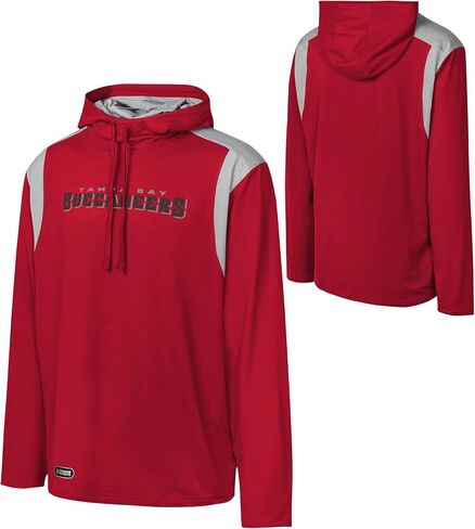 Outerstuff NFL Men's Long Sweep Pullover Hoodie, Official Licensed Gear, for Football Fans in Saudi Arabia