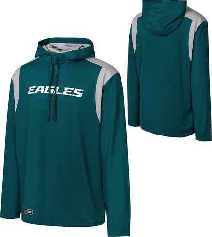 Outerstuff NFL Men's Long Sweep Pullover Hoodie, Official Licensed Gear, for Football Fans in Saudi Arabia