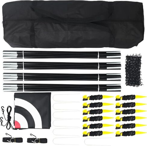 30FT Baseball Batting Cage with Frame, 30FT L x 13FT W x 9FT H Backyard Batting Cage Net for Baseball & Softball, Includes Fiberglass Poles, Pitching Backstop, Target & Carry Bag for Home Training in Saudi Arabia