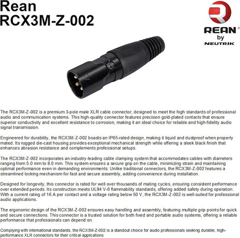 WBC-VALUELINE-2CS (22 AWG) - 50 Foot–Low-Capacitance Shielded Balanced Flexible Microphone, Active-Speaker & Interconnect Cables with Neutrik-Rean IP65 Rated Gold XLR Connectors in Saudi Arabia