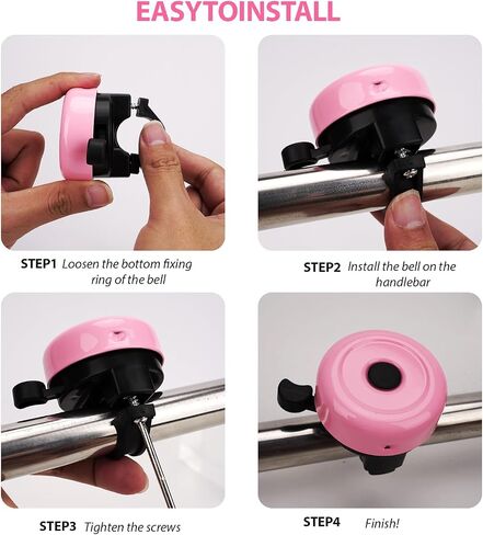 Kids Bike Bell Girls – Cute Bicycle Bell for Boys & Girls, Easy-to-Install Handlebar Bell for Kids' Bikes & Scooters, Loud Ring Sound in Kuwait