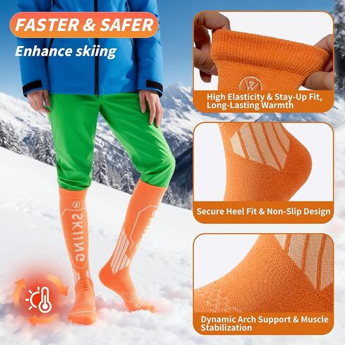 Ski Socks Merino Wool Socks for men&women Knee-High Winter Thermal Snowboarding Socks in Saudi Arabia