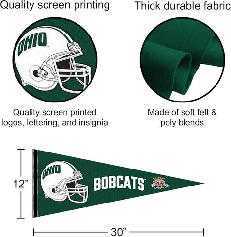 شركة College Flags & Banners Co. أوهايو بوبكاتس لكرة القدم خوذة راية العلم in Kuwait