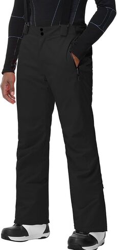 Men's Insulated Snow Pants Waterproof Ski Pant for Winter Hiking Bottom Leg Zipper Outdoor Pants Zipper Pockets in Kuwait