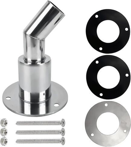 Golgner Thru Hull Exhaust Skin, Stainless Steel 316 Thru Hull Exhaust, 24mm Tube Pipe Socket Hardware, Marine Exhaust Port for Diesel Parking Heaters, Straight in Saudi Arabia