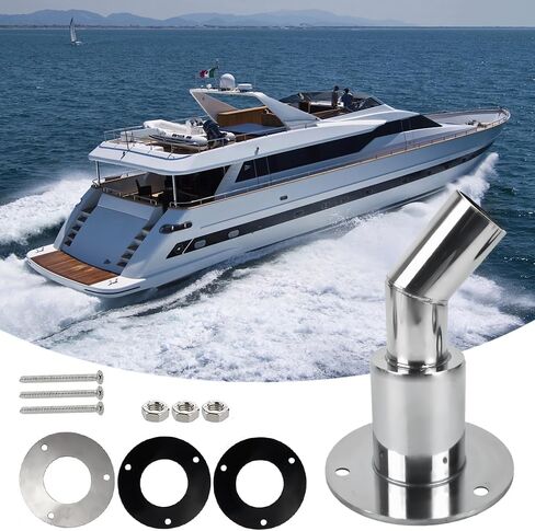 Golgner Thru Hull Exhaust Skin, Stainless Steel 316 Thru Hull Exhaust, 24mm Tube Pipe Socket Hardware, Marine Exhaust Port for Diesel Parking Heaters, Straight in Saudi Arabia