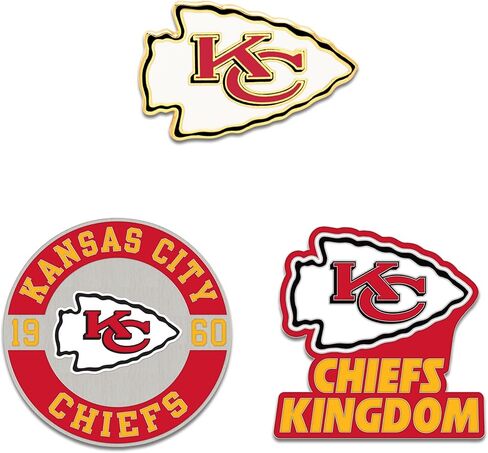 WinCraft Kansas City Chiefs Three-Piece Collector Pin Set in Saudi Arabia