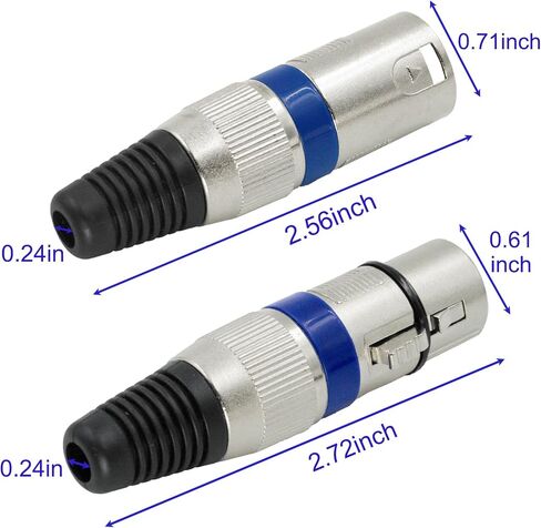 4 قطعة 3 دبوس XLR موصل 2 ذكر + 2 أنثى XLR التوصيل كابل الميكروفون موصل لحام نوع Mic التوصيل سبائك الزنك للصوت ميكروفون DMX خلاط in Kuwait