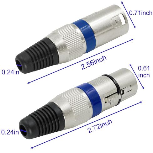 4 قطعة 3 دبوس XLR موصل 2 ذكر + 2 أنثى XLR التوصيل كابل الميكروفون موصل لحام نوع Mic التوصيل سبائك الزنك للصوت ميكروفون DMX خلاط in Kuwait
