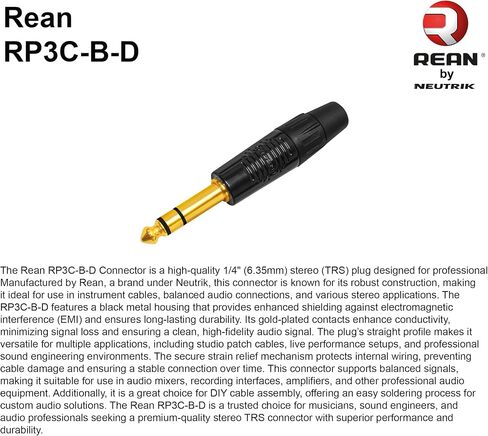 WBC-VALUELINE-2CS (22 AWG) - 4 Units - 1 Foot - Low-Capacitance Shielded Balanced Flexible Interconnect Cables with Neutrik-Rean ¼ Inch (6.35mm) Gold Angled to Straight TRS Stereo Phone Plugs in Saudi Arabia