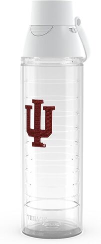 Tervis Venture Lite Indiana Hoosiers - الشعار الأساسي مصنوع في الولايات المتحدة الأمريكية، كوب سفر معزول بجدار مزدوج يحافظ على المشروبات باردة وساخنة، زجاجة مياه سعة 24 أونصة، كلاسيكية in Saudi Arabia