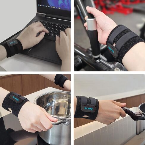 غلاف معصم من النيوبرين بحلقة مغلقة - دعم ضغط خفيف الوزن وقابل للتنفس للاستخدام اليومي | سوار معصم مصنوع في كوريا للكتابة والطبخ والتدريبات والرياضة (الجولف والتنس والكرة الطائرة والرجبي) - عبوة واحدة in Kuwait