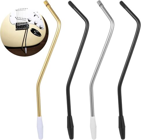 4 PCS Whammy Bar Tremolo Arm 7.5 X 0.24 Inches Guitar Whammy Bar Electric Guitar Parts for Guitars Replacement, Black, White, Gold, 3 Colors in Kuwait