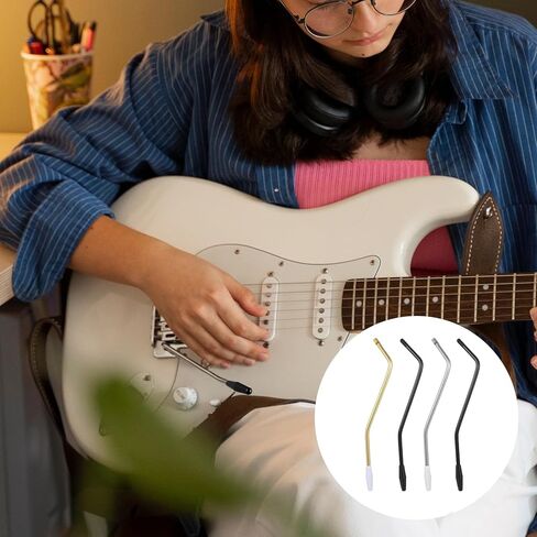 4 PCS Whammy Bar Tremolo Arm 7.5 X 0.24 Inches Guitar Whammy Bar Electric Guitar Parts for Guitars Replacement, Black, White, Gold, 3 Colors in Kuwait