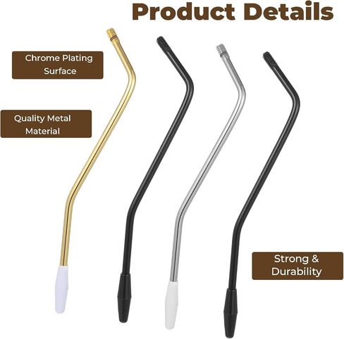 4 PCS Whammy Bar Tremolo Arm 7.5 X 0.24 Inches Guitar Whammy Bar Electric Guitar Parts for Guitars Replacement, Black, White, Gold, 3 Colors in Kuwait