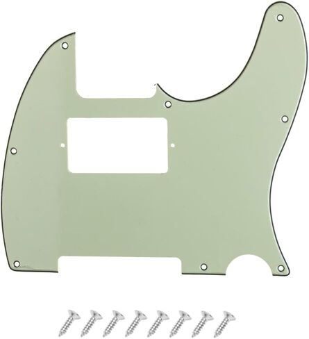 8 فتحات Humbucker Tele Pickguard HH لوحة خدش للحاجز الأمريكي/المكسيكي القياسي للجيتار الكهربائي ذو الطراز الحديث، أبيض-أسود، 3 طبقات. in Kuwait
