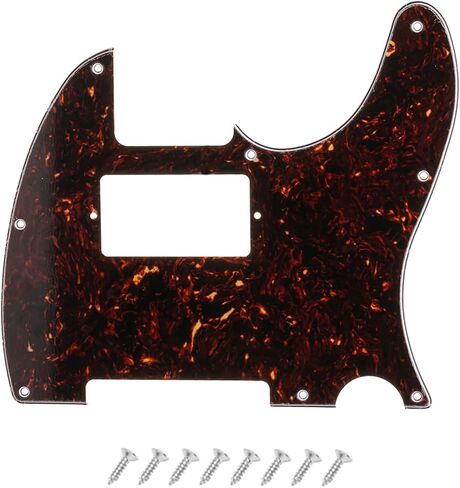 8 فتحات Humbucker Tele Pickguard HH لوحة خدش للحاجز الأمريكي/المكسيكي القياسي للجيتار الكهربائي ذو الطراز الحديث، أبيض-أسود، 3 طبقات. in Kuwait