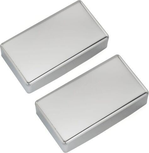 Musiclily Pro No-Hole Sealed Nickel Silver Alloy Humbucker Pickup Covers for Electric Guitar, Chrome (Set of 2) in Saudi Arabia