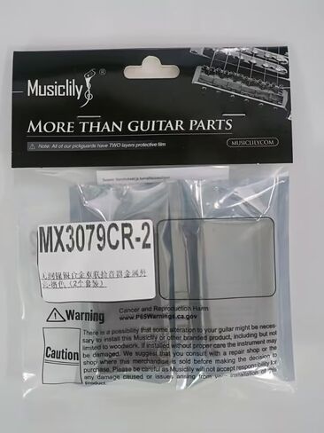 Musiclily Pro No-Hole Sealed Nickel Silver Alloy Humbucker Pickup Covers for Electric Guitar, Chrome (Set of 2) in Saudi Arabia
