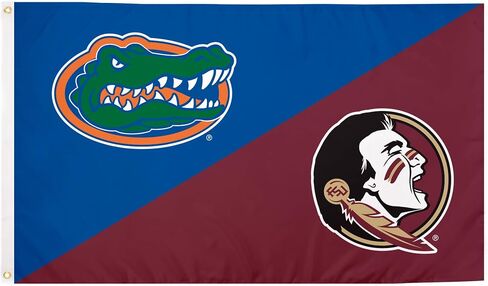 Desert Cactus Florida FSU Seminoles x UF Gators Banners 100% Polyester Indoor Outdoor 3x5 feet (House Rivals Flag) in Saudi Arabia