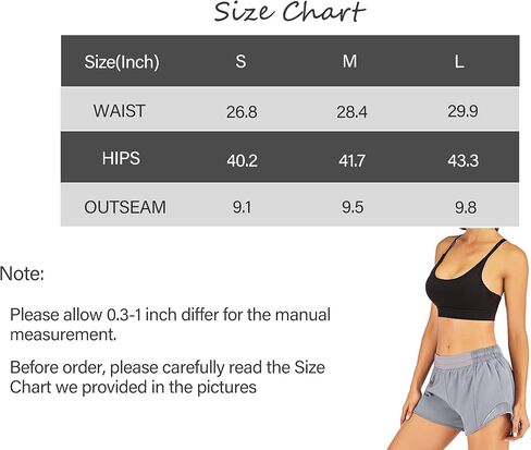 Women's Workout Athletic Shorts Quick Dry 2 in 1 Running Shorts with Elastic Liner Zipper Pockets in Saudi Arabia