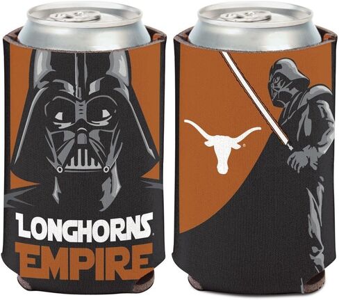 WinCraft Texas Longhorns Official NCAA 4 inch Star Wars Darth Vader Insulated Coozie Can Cooler by 157270 in Saudi Arabia