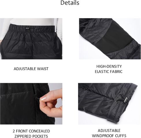 Women's Winter Warm Puffer Pants Windproof Loose Utility Insulated Snow Ski Trousers for Outdoor Activities in Saudi Arabia