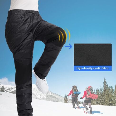 Women's Winter Warm Puffer Pants Windproof Loose Utility Insulated Snow Ski Trousers for Outdoor Activities in Saudi Arabia
