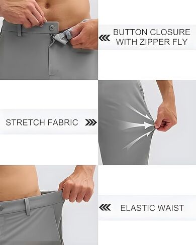 TEGIAS Golf Pants for Men Casual Pants Breathable Elastic Comfortable in Kuwait