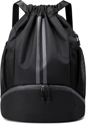 BROTOU Soccer Bags, Football Backpack, Volleyball Bag, Drawstring Backpack with Ball and Shoe Compartment, Football bags for Equipment Swim Gym Bag in Kuwait