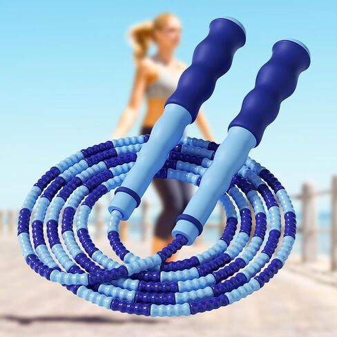 Adjustable Soft Beaded Jump Rope for Men & Woman – Durable, Tangle Skipping Rope with Comfortable Handles for Fitness, Training, and Fun Workouts in Saudi Arabia
