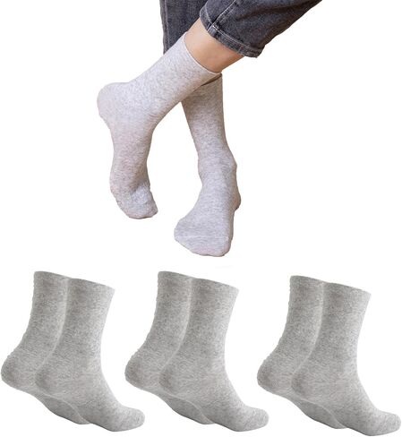 Crew Socks for Men Women Mid Calf Multipack Everyday Athletic Casual Work Gym Travel Neutral Basics in Saudi Arabia