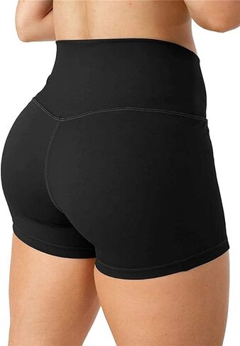 Women's Bicycle High Waist Shorts Cross Waist Fitness Pants Yoga Shorts Running Pants in Saudi Arabia