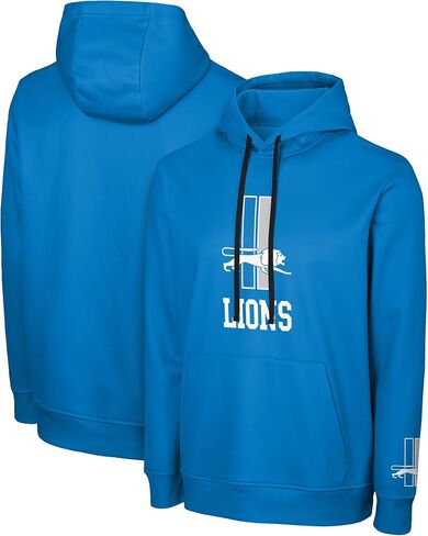 FOCO NFL Men's Official Throwback Retro Primary Logo Wordmark Polyester Pullover Hoodie Sweatshirt in Kuwait