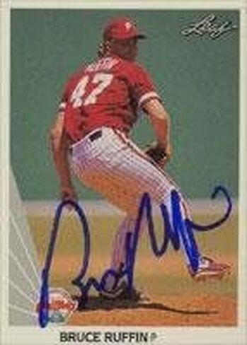 Bruce Ruffin Philadelphia Phillies 1990 Leaf Autographed Card. This item comes with a certificate of authenticity from Autograph-Sports. Autographed - Autographed Baseball Cards in Saudi Arabia